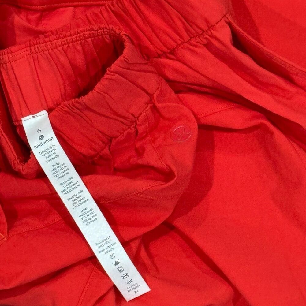Lululemon Your True Trouser High Rise Crop, Carnation Red, Sz 6, EUC - Picture 6 of 10